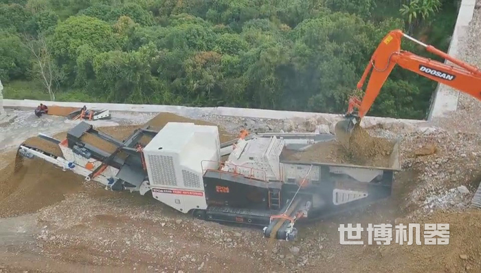 世博移动破碎站工作现场 世博移动破碎站工作现场