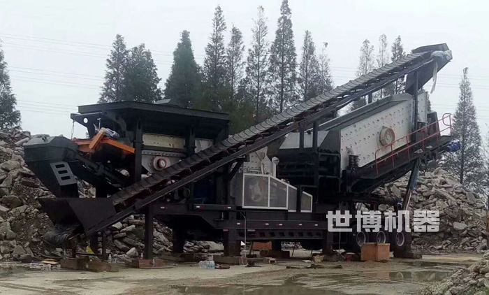 轮胎式的建筑垃圾破碎站 轮胎式的建筑垃圾破碎站